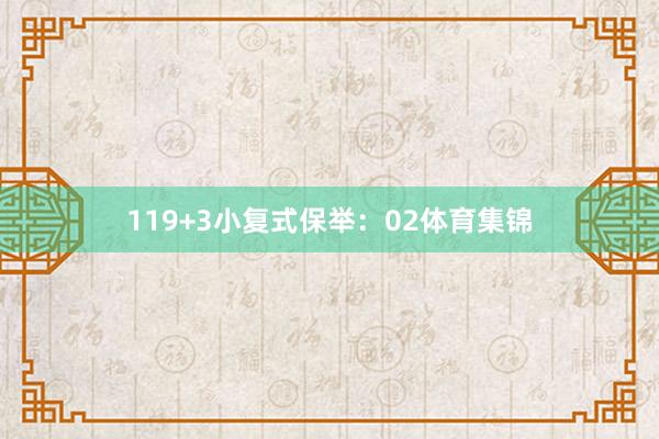 11　　9+3小复式保举：02体育集锦