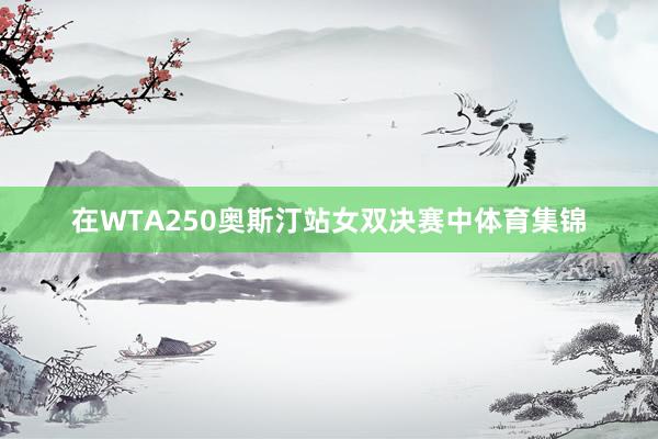 在WTA250奥斯汀站女双决赛中体育集锦
