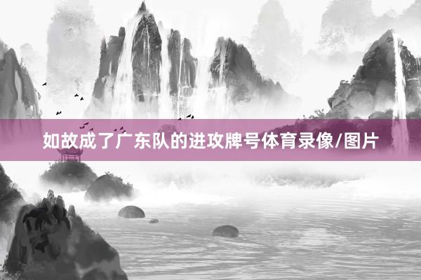 如故成了广东队的进攻牌号体育录像/图片