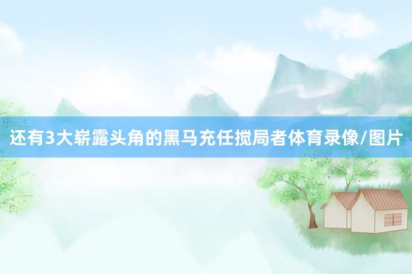 还有3大崭露头角的黑马充任搅局者体育录像/图片