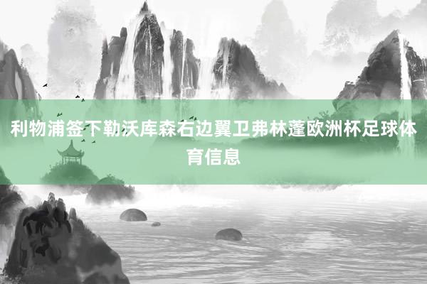 利物浦签下勒沃库森右边翼卫弗林蓬欧洲杯足球体育信息