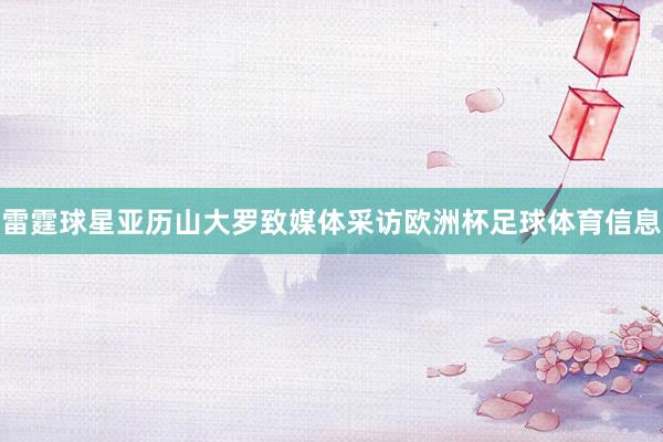 雷霆球星亚历山大罗致媒体采访欧洲杯足球体育信息