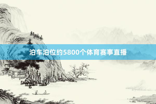 泊车泊位约5800个体育赛事直播