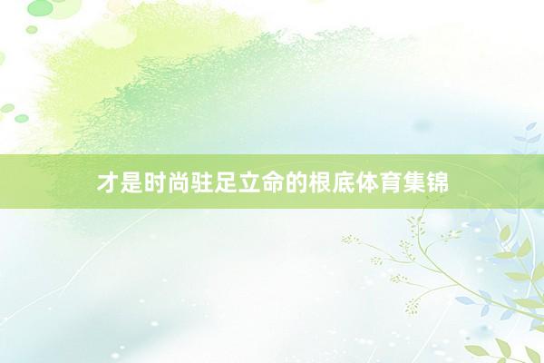 才是时尚驻足立命的根底体育集锦