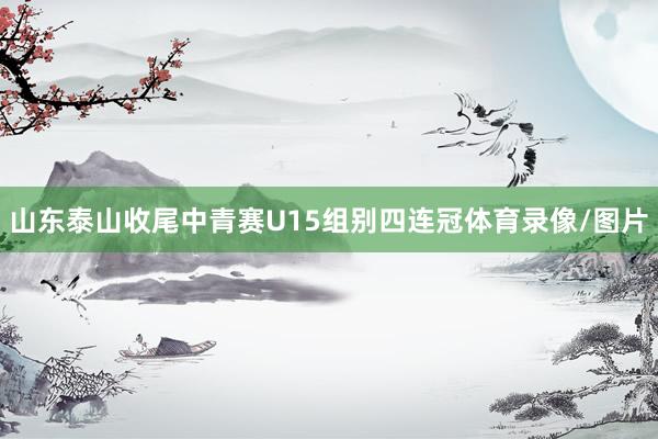 山东泰山收尾中青赛U15组别四连冠体育录像/图片