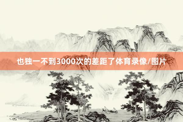 也独一不到3000次的差距了体育录像/图片