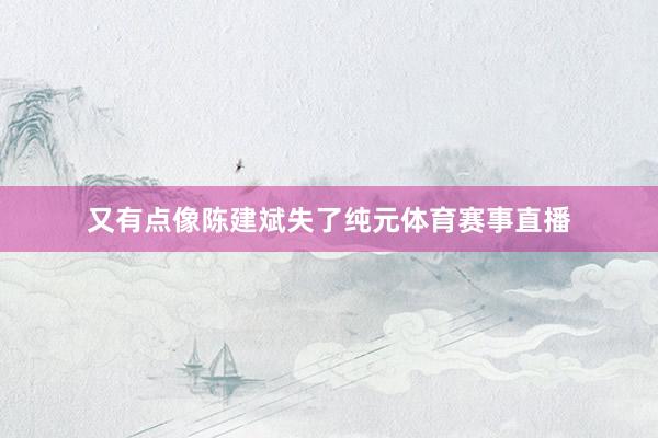又有点像陈建斌失了纯元体育赛事直播