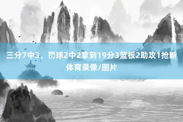 三分7中3、罚球2中2拿到19分3篮板2助攻1抢断体育录像/图片