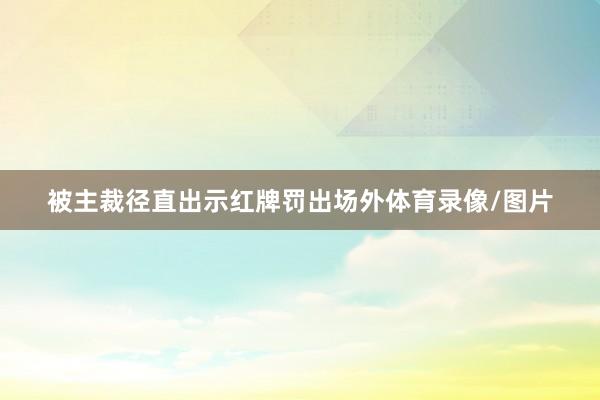 被主裁径直出示红牌罚出场外体育录像/图片