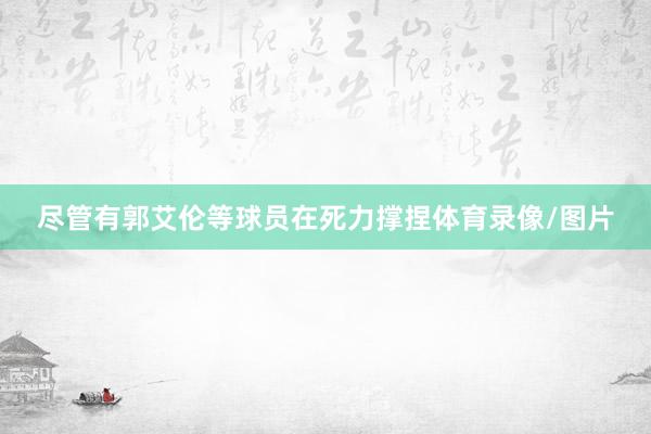 尽管有郭艾伦等球员在死力撑捏体育录像/图片